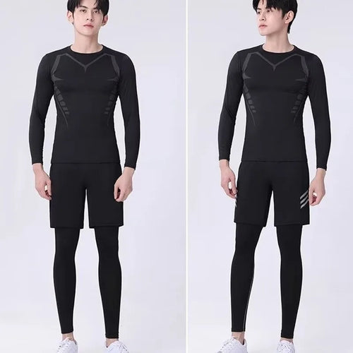 Men's T-shirt Men Running Sport T Shirt Men Compression Fitness Tops Tee Quick DryTight Training Gym Sport Running Shirts Jersey