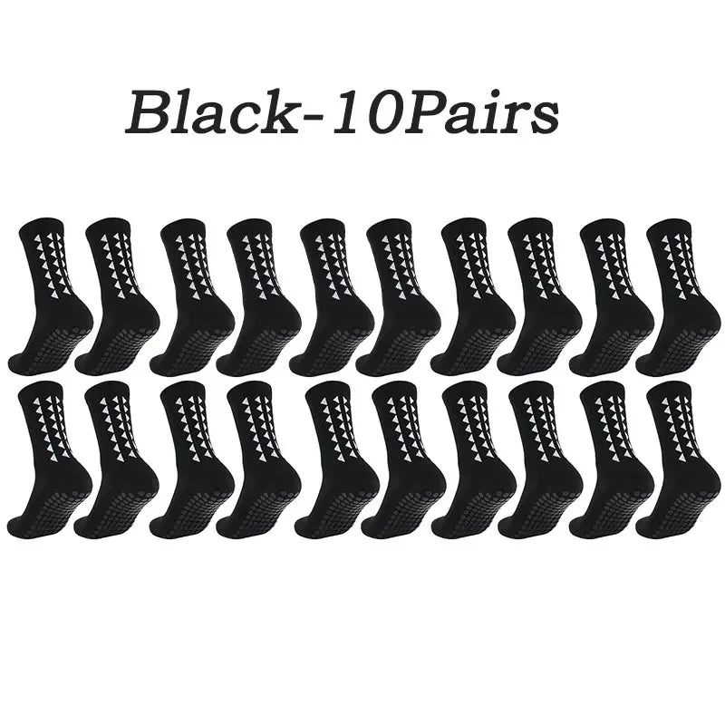 1-10 Pairs men women football grip socks towel bottom sport socks rugby soccer cycling running Exercise athletic socks