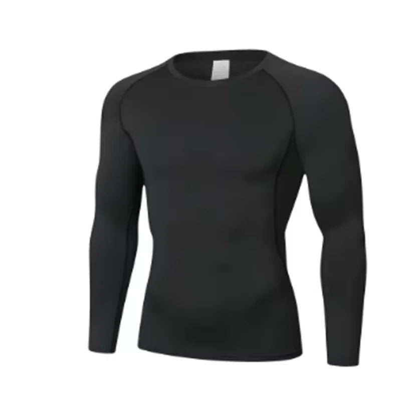 Men's T-shirt Men Running Sport T Shirt Men Compression Fitness Tops Tee Quick DryTight Training Gym Sport Running Shirts Jersey