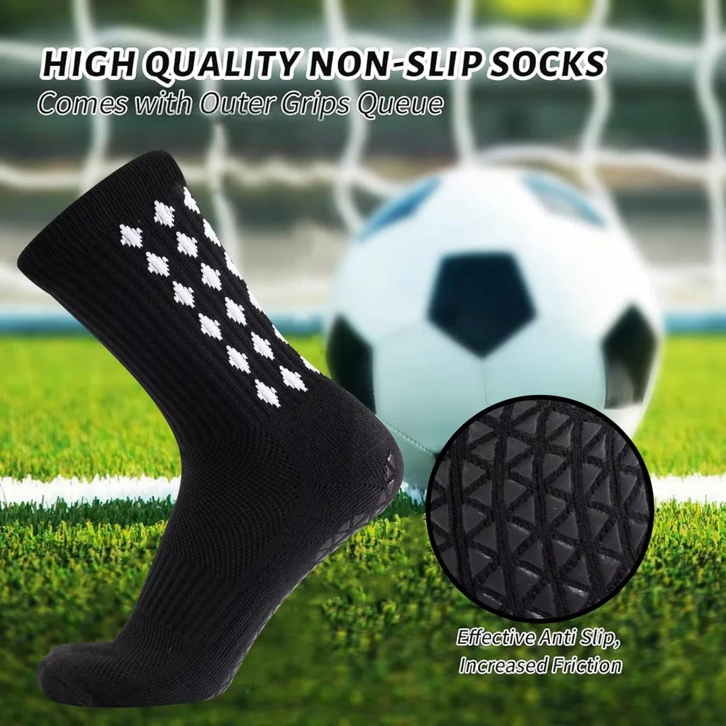 1-10 Pairs men women football grip socks towel bottom sport socks rugby soccer cycling running Exercise athletic socks
