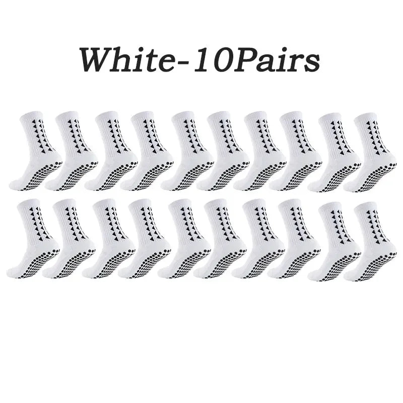 1-10 Pairs men women football grip socks towel bottom sport socks rugby soccer cycling running Exercise athletic socks